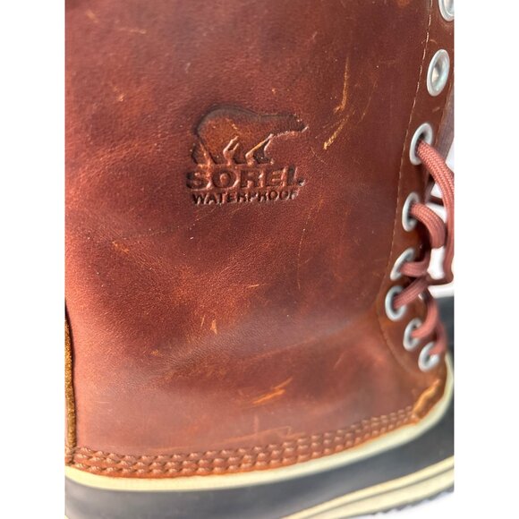 Sorel Womens Waterproof Leather Winter Boots Size 8 Brown READ - Picture 2 of 15